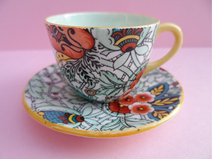westminster chintz miniature cup and saucer